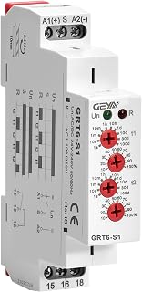 GEYA Delay Relay Asymmetric Cycle Time Relay 1SPDT 10A AC/DC24V-240V Cycler Repeat Timer Delay Relay Din Rail Modular(GRT6-S1,AC/DC24V-240V) - Image 1