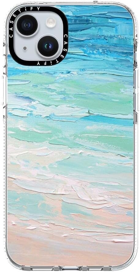 CASETiFY Clear iPhone 15 Plus Case [Not Yellowing / 6.6 ft. 3X Military Grade Drop Protection/Compatible with Magsafe] - Ocean Tides - Clear