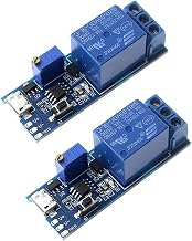 HiLetgo 2pcs DC 5V Trigger Time Delay Switch Relay Module Adjustable Time Delay Control Swtich Trigger Delay Conduction Relay Switch Module Wide Voltage Delay Relay DC 5V-30V Micro USB Power - Image 1