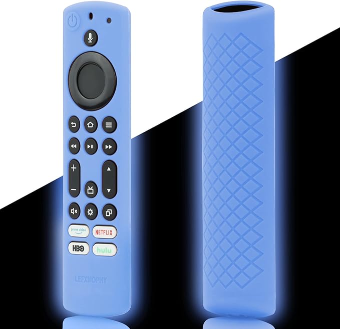 LEFXMOPHY CT-RC1US-21 Remote Cover Case Replacement for Toshiba/Insignia TV, Blue Silicone Protective Protector Glow in Dark