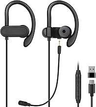 USB C & A Wired Earbuds with Boom Mic for Phone & PC, Ideal for Call & Work - Image 1