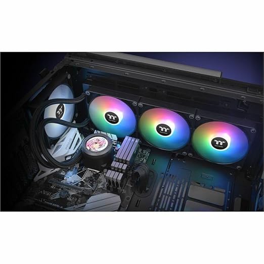 Thermaltake TH420 V2 Ultra ARGB Sync/AlO Liquid Cooler/ARGB Fan 140 * 3/PWM 500~1800rpm/Water Block 2.1" LCD/Black, CL-W386-PL14SW-A