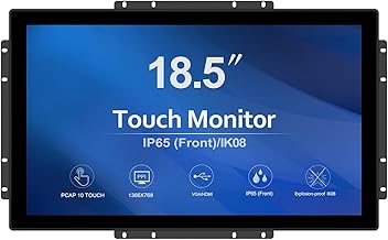 GreenTouch 18.5 Industrial Touch Monitor Open Frame, HDMI/VGA/DVI Interface, Muliti Touch Capacitive Touch Screen Technology - Image 1