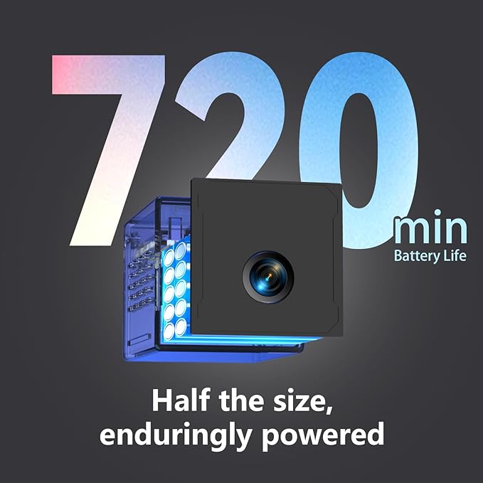 2025 Upgraded Mini Camera 5G WiFi Indoor Security 4K Nanny Cam for Home with App Control Motion Detection & Night Vision Wireless Rechargeable Baby Pet Camera