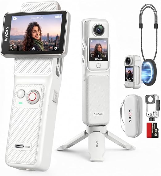 SJCAM C400 4K Action Vlogging Camera with 7H Long Recording,POV cam