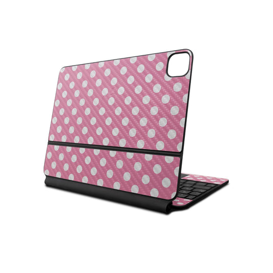 Carbon Fiber Skin Compatible with Apple Magic Keyboard for iPad Pro 13‑inch (M4) 2024 - Mini Dots - Premium 3M Vinyl Protective Wrap Decal Cover - Easy to Apply | Crafted in The USA by MightySkins