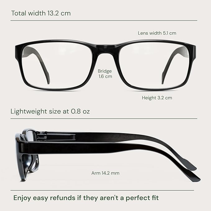 Gaoye 0.5 Professional Reading Glasses for All Day - Computer Readers with Blue Light Protection - Value Pack