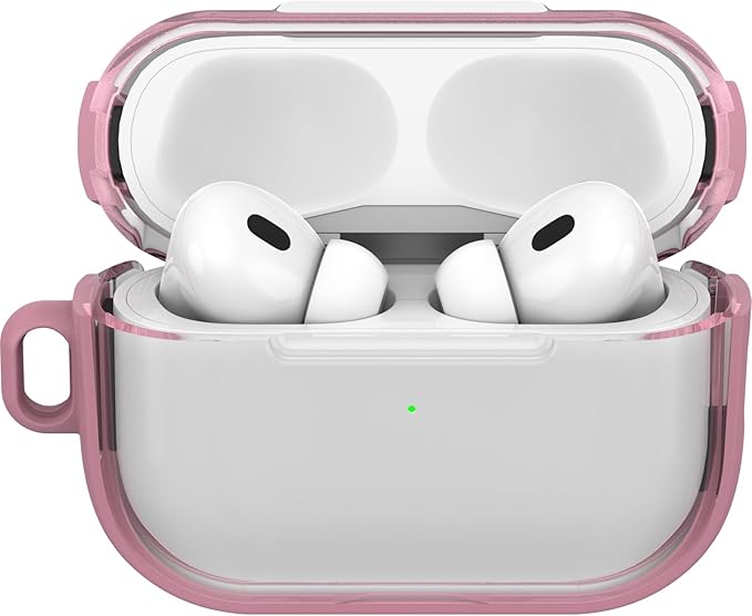 OtterBox - AirPods Pro Case, 2nd Generation - Clear Protective Case with Carabiners, Wireless Charging Compatible (Sweet Crystal)