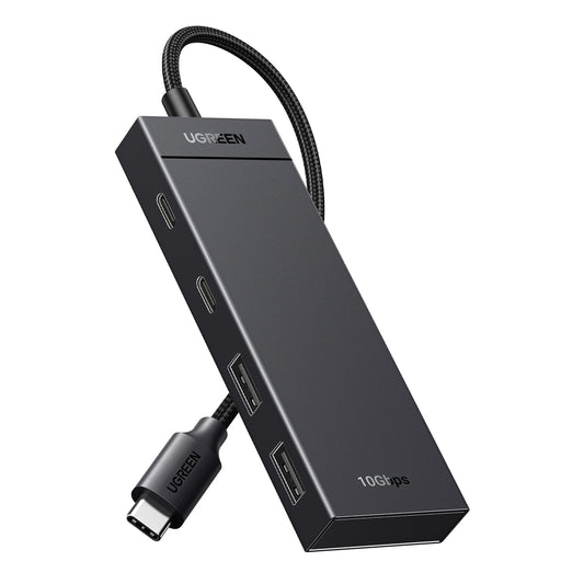 UGREEN USB C Hub, 4-in-1 USB 3.2 Adapter, 2 xUSB-C & 2xUSB-A, Aluminum