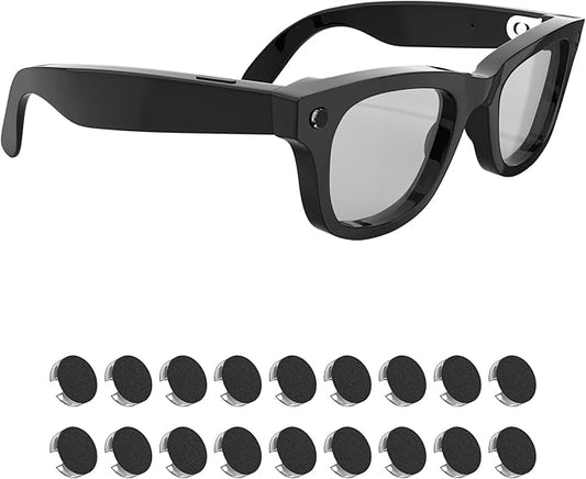 LED Light Blocking Stickers for Ray-Ban Meta Wayfarer, Skyler & Headliner – 18Pcs Blackout Covers