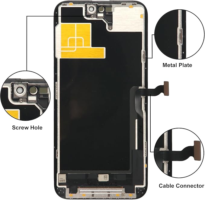 LL TRADER Screen Replacement for iPhone 14 pro max 6.7" LCD Retina FHD Display COF Touch Screen Digitizer with Repair Tool Kits, Waterproof Tape, Screen Protector (Truetone programable) 2025 USA New