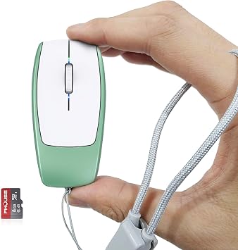FMOUSE Compact 2-in-1 Wireless Bluetooth Mouse & Micro SD Card Reader