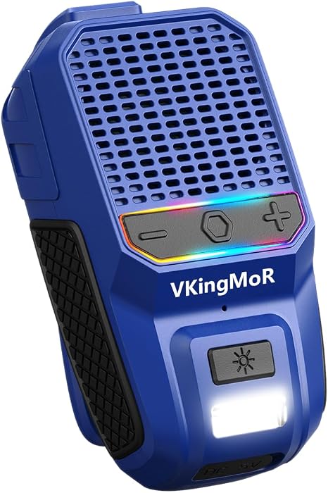Wearable Bluetooth Speaker, Clip-On Mini Speaker with Built-in Mics,Blue