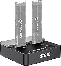 SSK M.2 SSD Cloner NVMe Duplicator Dual Bay Dock NVMe Enclosure Reader - Image 1