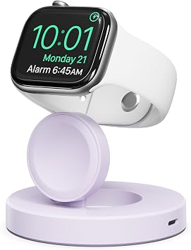 RUXELY Magnetic Charger 5W for Apple Watch 11,USB C Foldable Charging Dock