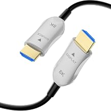 8K Fiber Optic HDMI 2.1 Cable 15ft/5m, Long Active HDMI Cable, High Speed Fiber HDMI Cord, 48Gbps, 8K@60Hz 4K@120Hz, Dynamic HDR, eARC, HDCP 2.2&2.3, 3D, for HDTV Monitor Game Laptop Xbox PS4/PS5 - Image 1