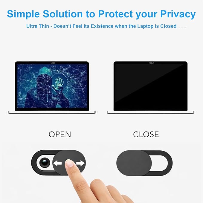 Webcam Cover (8 Pack) 0.03 inch Ultra Thin Laptop Camera Cover Slide for iPhone iPad MacBook Pro Computer iMac Cell Phone PC Accessories Camera Blocker Slider