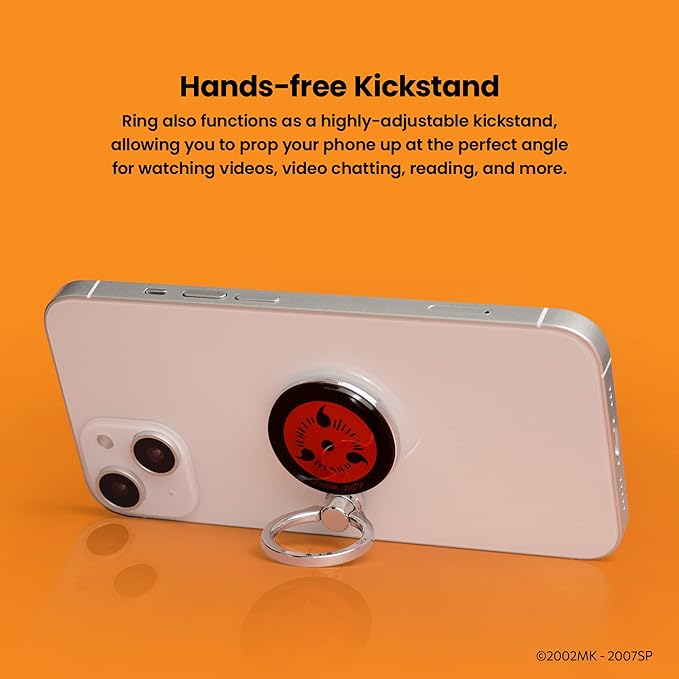 iFace Naruto Shippuden Anime Licensed Universal Smartphone Ring Holder Kickstand Accessory ??Stick On Phone Stand/Hand Gripper Compatible with iPhone, Samsung Galaxy, etc. - Sharingan Symbol