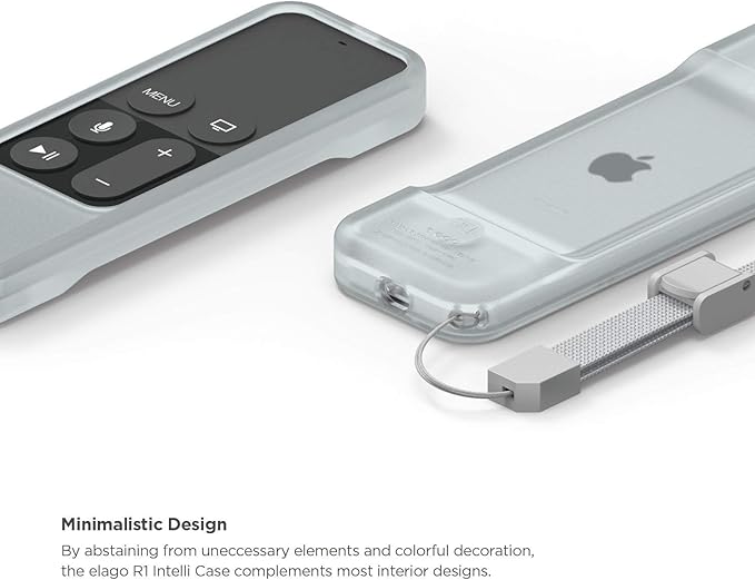 elago R1 Intelli Case [Nightglow Blue]-[Magnet Technology][Anti-Slip][Lanyard Included][Heavy Shock Absorption] for Apple TV Siri Remote 4K / 4th Generation