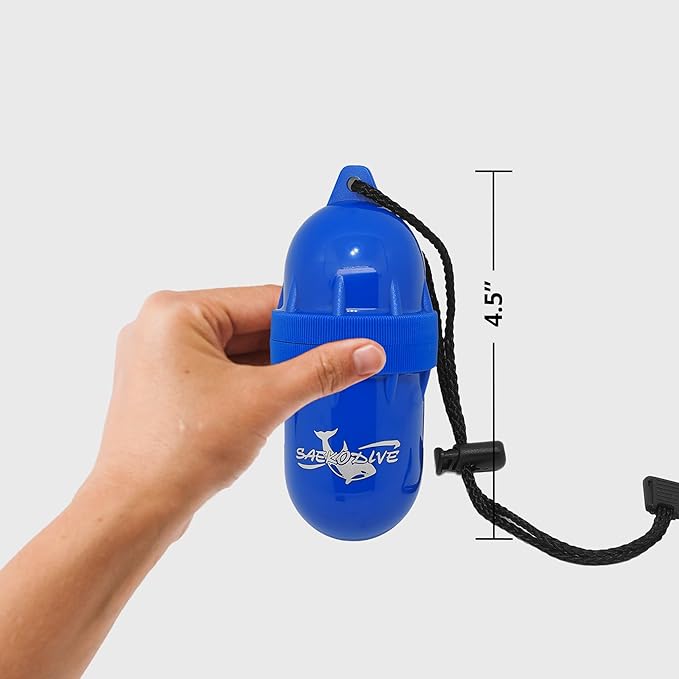 Cylinder Dry Box with Lanyard - Waterproof Container, Watertight Key Pouch Holder - For Snorkeling, Boat, Kayak, Diving, and Water Activities (Green, Small)