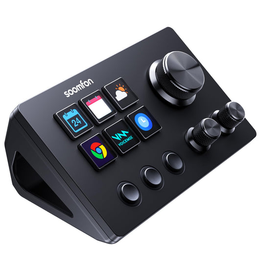 SOOMFON Stream Controller Studio Deck 6 Macro Keys, 3 Dials, 3 Buttons