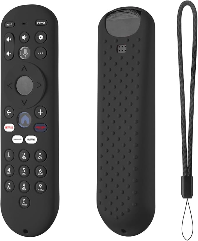Hi Color Silicone Remote Control Cover for Xumo TV Remote Xumo Stream Box Voice Remote RC3401 Protective Case Sleeve (Black)