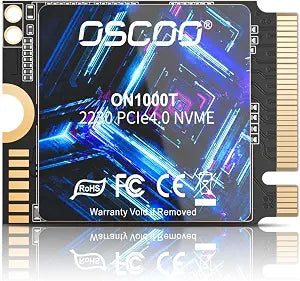 1TB M.2 2230 NVMe Gen4x4 PCIe SSD, Up to 5200MB/s Graphene Heatsink