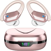 HAOYUYAN Sports Bluetooth Headphones, 80Hrs Playtime Wireless Earbuds with LED Power Display, IPX7 Waterproof Earphones for Workout/Running, Noise Canceling Headset Ear Buds - Image 1