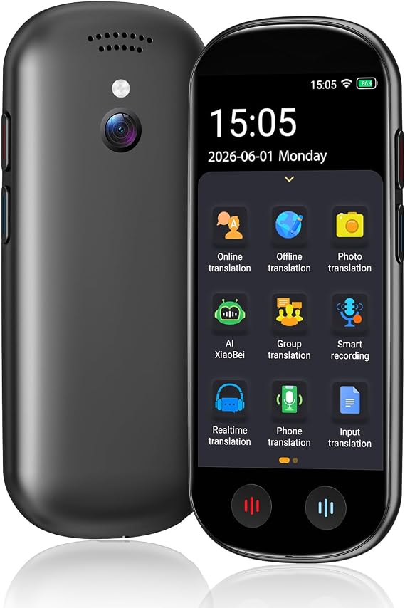 Language Translator Device, Upgraded AI Translator with ChatGPT, 2026 Instant Two Way Translator Support 150 Languages, Offline Recording Photo Voice Translation Device for Business Travel Learning