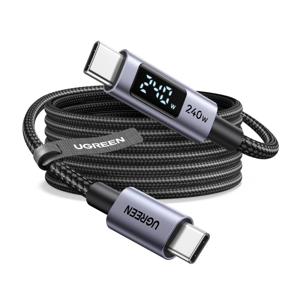 UGREEN 240W USB C Cable with Digital Display, PD 100W Fast Charging, 3.3ft