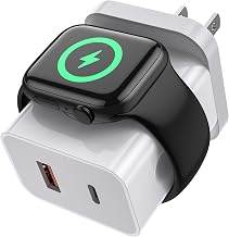 3-in-1 Apple Watch Charger,20W Fast Charging Block Dual Ports