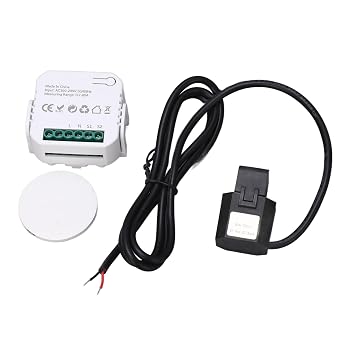 Fafeicy Smart Electricity Meter, WiFi Clamp Power Monitor with Real Time Energy Tracking for Home and Office Black