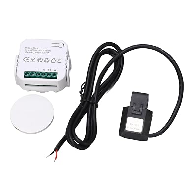 Fafeicy Smart Electricity Meter, WiFi Clamp Power Monitor with Real Time Energy Tracking for Home and Office Black