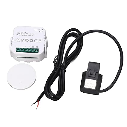 Fafeicy Smart Electricity Meter, WiFi Clamp Power Monitor with Real Time Energy Tracking for Home and Office Black