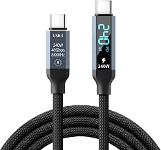 40Gbps USB4 Cable 240W USB-C to USB-C Cable, 8K@60Hz & 4K@144Hz High Refresh Video, 5ft Nylon Braided Fast Charging Cord, for Thunderbolt 4, Docking Station, External SSD, eGPU, Mac mini M4, Dell XPS - Image 1