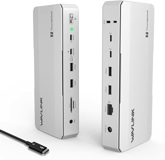 WAVLINK Intel EVO Certified Thunderbolt 5 Dock, 120Gbps, 140W PD, 8K