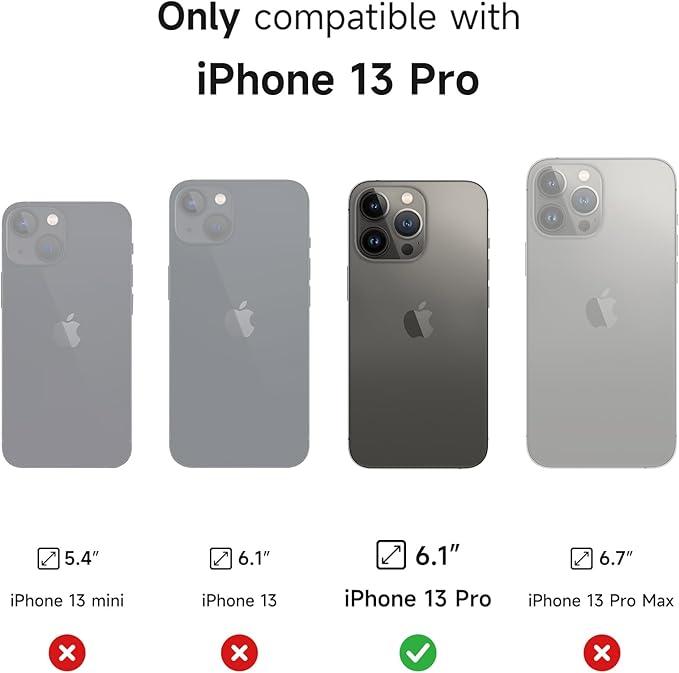 SURITCH for iPhone 13 Pro Case with Magnetic Camera Slide Cover and Adjustable Kickstand, Compatible with MagSafe, Shockproof Bumper Case Slim Protective Cover for iPhone 13 Pro 6.1 Inch, Black | Adjustable Kickstand, 6.1 Inch