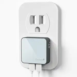 Nekmit Flat USB C Wall Charger, 47W Dual Ports USB C Charger Block, PPS Fast Charging Wall Plug for iPhone 17/17 Pro/17 Pro Max, Galaxy, MacBook Air, iPad, AirPods and More
