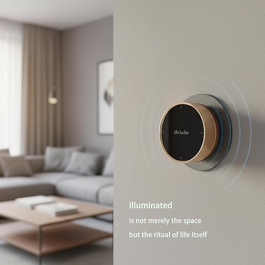 1 PCS Wireless Smart Light Switch Button, Wall-Mounted Rotary Light Switch, Compatible with Tuya Zigbee Gateway (V2 or Higher), Smart Home Control, Easy Wireless Installation