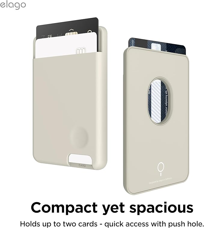 elago Magnetic Wallet Card Holder 2-Cards Compatible with MagSafe for iPhone - Secure Phone Wallet, Long Last Silicone, Scratch and Damage Protection