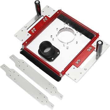Linear Rail Router Sled Slide Connector with Dust Collection Shroud 2-1/2" Dust Port Interface Extension Device Slab Flattening Mill Accessories Compatible with Most Routers
