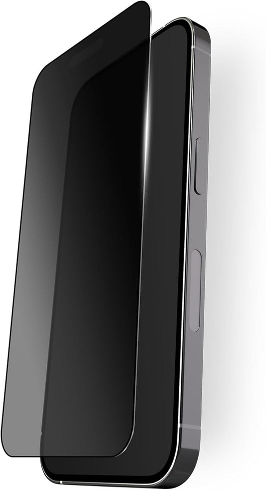 BodyGuardz Apex Privacy Compatible with iPhone 16 devices Screen Protector - 2-Way Privacy With Impact Technology - Anti-Spy 9H Hardness Tempered Glass - Easy Install - Case Friendly (iPhone 16 Plus / iPhone 15 Pro Max)