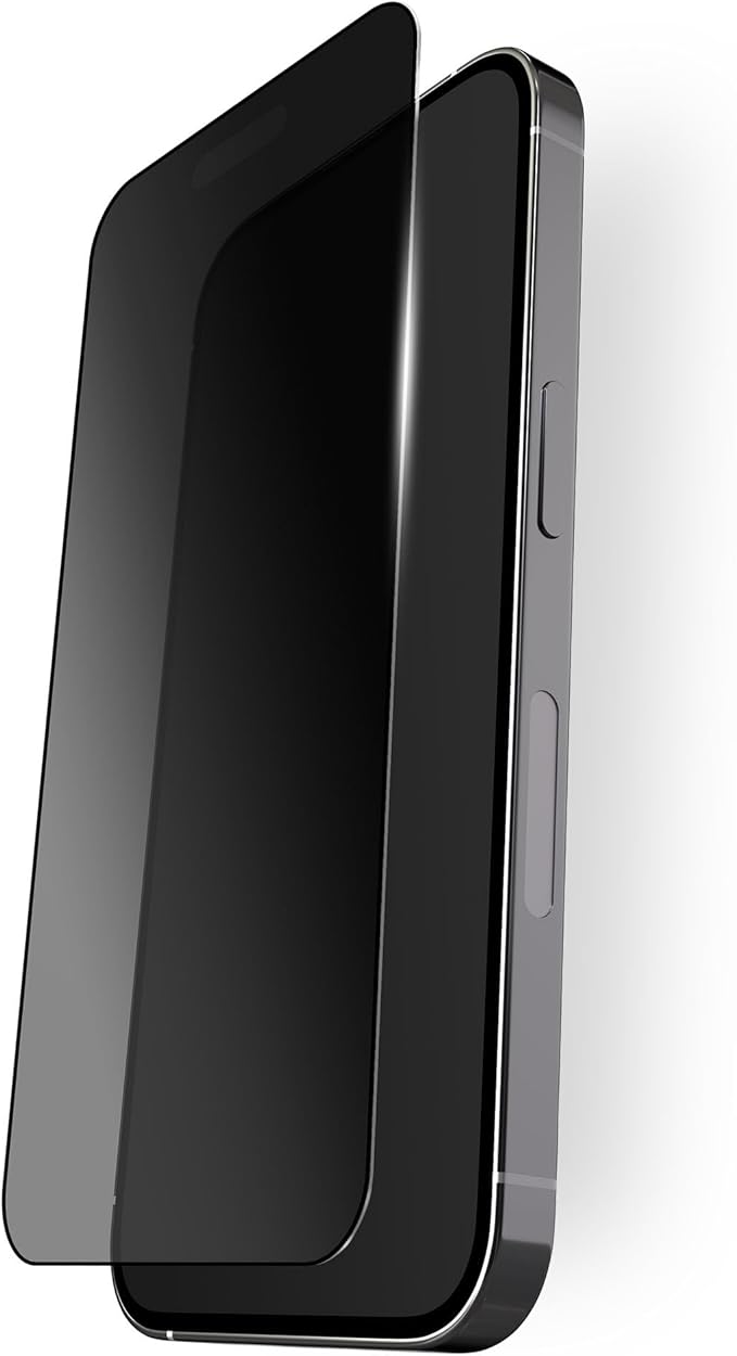 BodyGuardz Apex Privacy Compatible with iPhone 16 Pro Max Screen Protector - 2-Way Privacy With Impact Technology - 9H Hardness Tempered Glass - Easy Install - Case Friendly