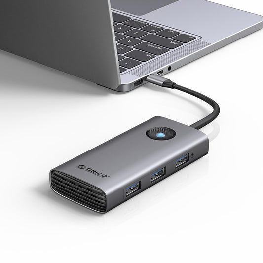 ORICO USB C Hub, 6-in-1 Multiport USB Adapter for Laptop, 4K HDMI