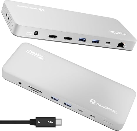 Plugable Thunderbolt 4 Dock for M4/M5 MacBook Air & Pro, 100W Charging - Image 5