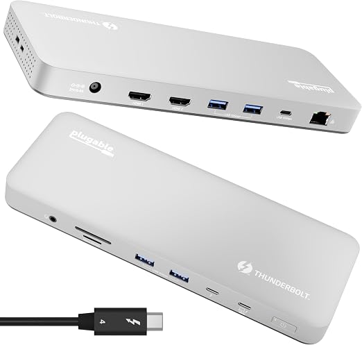 Plugable Thunderbolt 4 Dock for M4/M5 MacBook Air & Pro, 100W Charging - Image 6