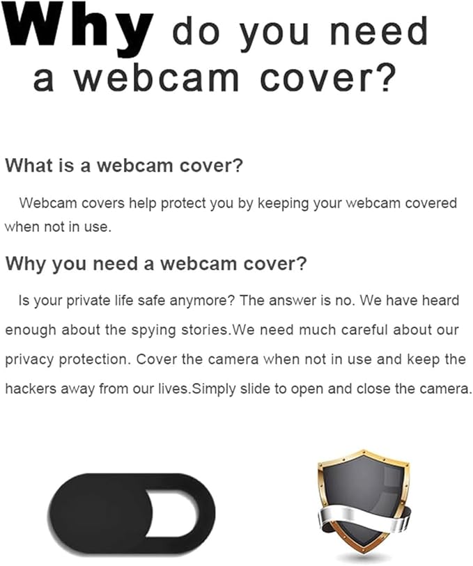 Laptop Camera Cover Slide, [12 Pack] Ultra-Thin Webcam Cover Compatible with MacBook,Laptop,PC,Computer,iMac,iPad, iPhone Cell Phone etc. 0.027in Thick Sliding Cover Web Blocker White