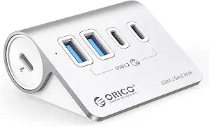 ORICO 4-Port Desktop USB 3.2 Hub, 10Gbps Aluminium USB Splitter for Laptop - Image 1