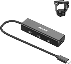 NEEWER USB C Hub Dock with Cold Shoe Mount, 4 in 1 USB 3.1 Gen2 Extender Multiport Adapter Dongle 100W PD Charging 10Gbps 4K 60Hz Compatible with iPhone iPad Mac Android Laptop Field Monitor, PS030E - Image 1