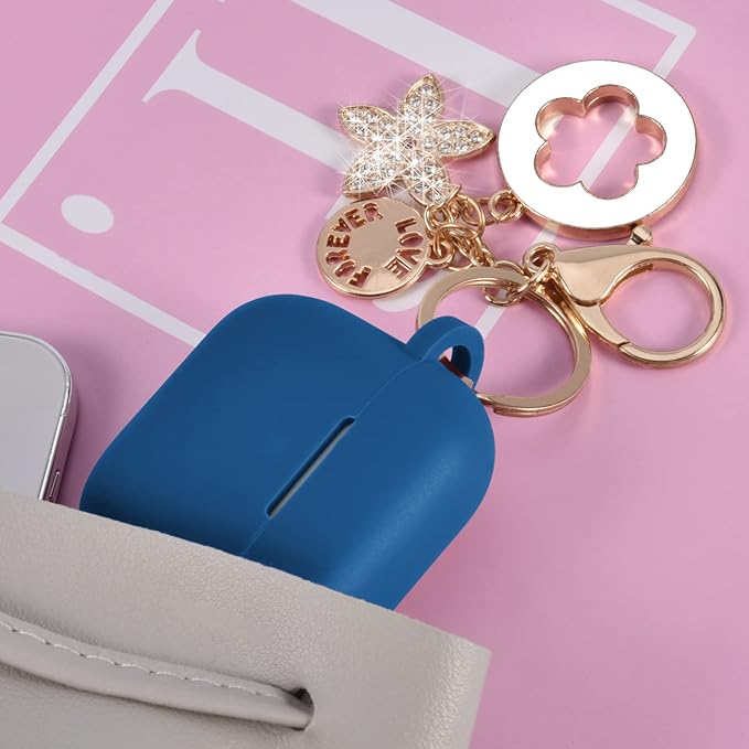 VISOOM Case for Airpods 3 Pink Airpods 3rd Cases 2021 Silicone for iPod 3 Earbuds Case Cover Women Wireless Charging Case with Accessories Girl Bling Keychain for Apple Ear Buds 3rd Generation